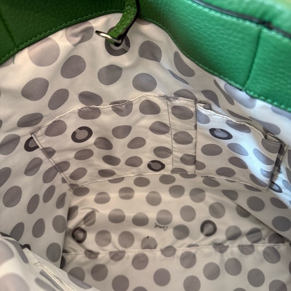 Coach Julia Op Art Perry Leather Tote Rare Green Colorway Authentic Large EUC - Picture 10 of 16